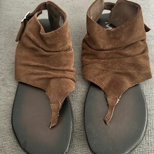 MIA Brown Suede Sandals